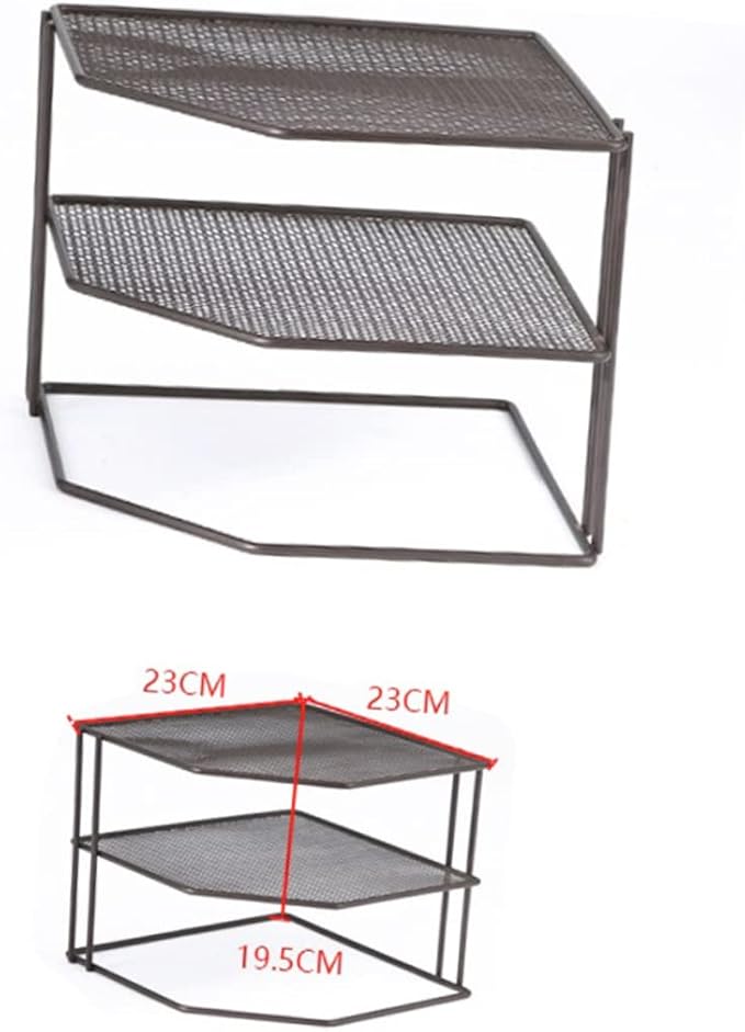 Luxshiny 1Pc Multi Functional Triangle Craft Kitchen Condiment Rack Black Storage Organizer for Clean and Organized Minimalist Design