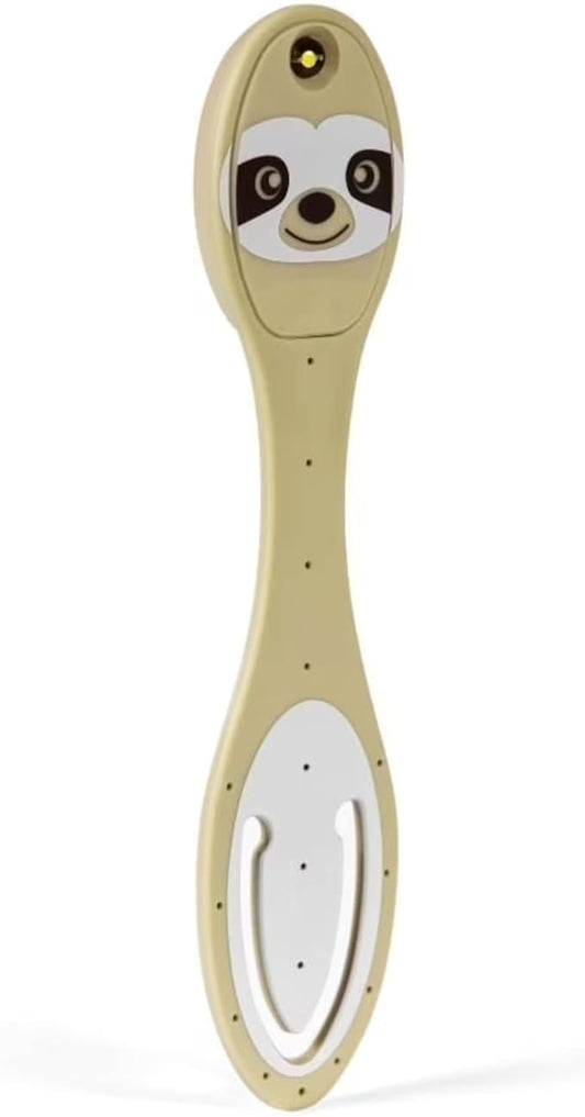 Gifts for Readers & Writers Book Light, Clip On Reading Light for Bed, 2in1 Flexilight & Bookmark, Small & Lightweight with a Soft Glow, 2 Batteries Included, Sloth
