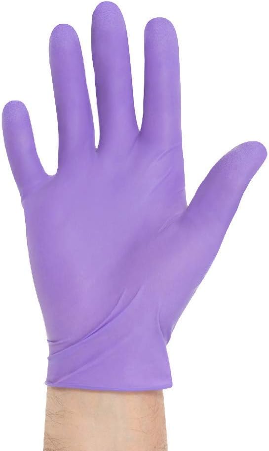 PURPLE NITRILE Exam Gloves, Powder-Free, Non-Sterile, 5.9 mil, 9.5", Purple, Medium, 55082 (Box of 100)