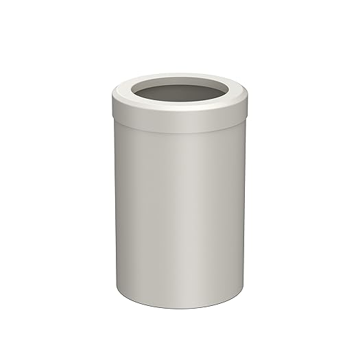 Gatco Small Bathroom Trash Can with Lid, Round 3 Gallon Stainless Steel Wastebasket, Under Sink, Matte Pearl, for Bathroom, Bedroom, Office (1931)