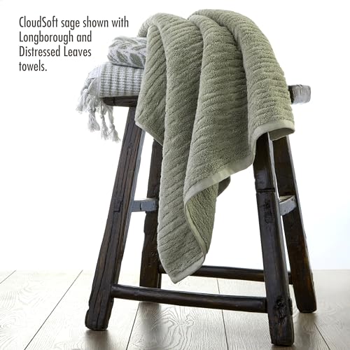 SKL Home CloudSoft Bath Towel Set, 6-Piece, 100% Cotton Luxury, Sage - Image 6