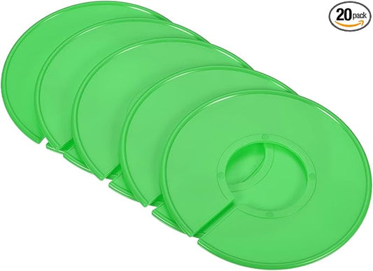 PATIKIL Clothes Dividers 20 Pack Blank Clothing Rack Size Sorting Reusable Wardrobe Round Hanger Separator, Green