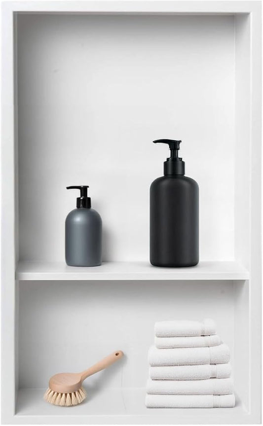 Shower Niche, Stainless Steel Elegant Bathroom Niche, No Tile Needed Recessed Shower Shelf Organizer for Storage