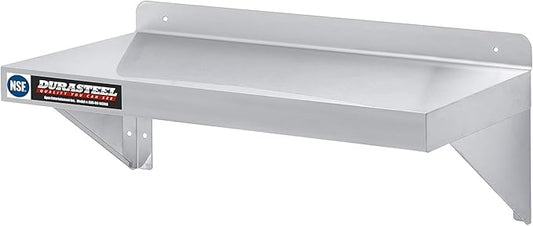 DuraSteel Stainless Steel Shelf - 24 Inch Wide x 14 Deep Commercial NSF Mounted Metal Wall Shelf Pantry Organizer Garage Storage Shelves - Rack Shelving Restaurant Kitchen Units Laundry Utility Room