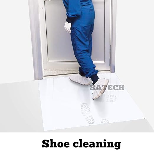 SATECH Sticky/Tacky/Adhesive Mat 18" x 36" White (Case of 4 Mats,30 Sheets Each) for Cleanroom Laboratory Hospital Construction Pets