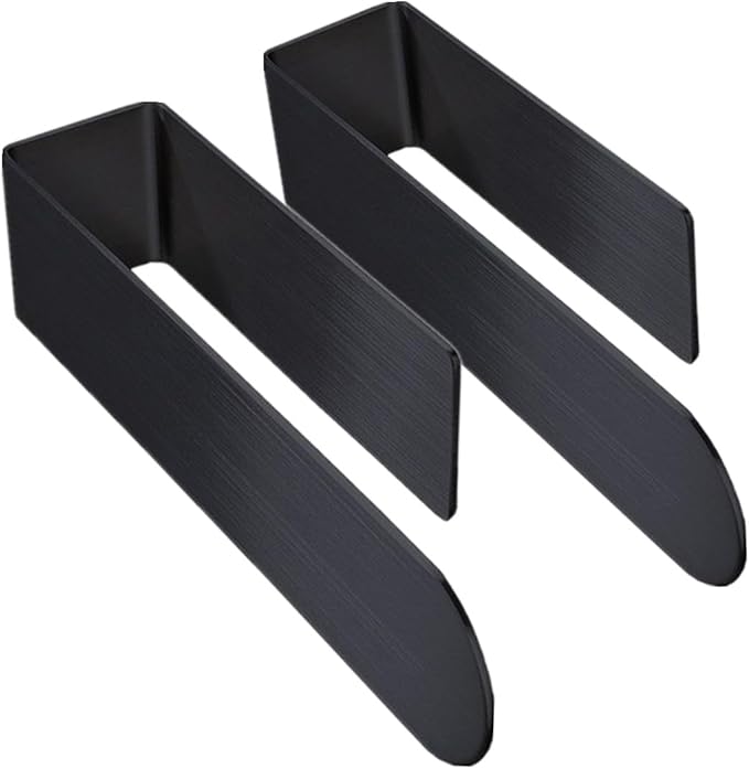 2pcs Towel Holder SUS 304 Stainless Steel — Self Adhesive Towel Rod Rack for Bathroom & Kitchen, Black