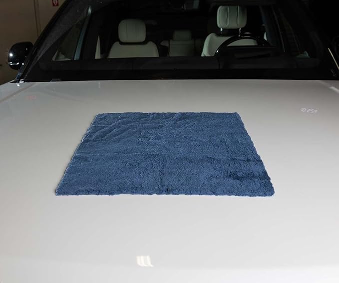 Maxshine 12 Pack Microfiber Towel - 500GSM Ultimate Zero Crazy Edgeless, Dark Blue, 16”x24” (40x60cm) - Rinse-Free, Scratch-Free Professional Drying Towels for Cars - Perfect for Car Detailing