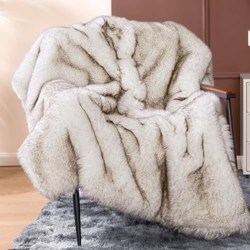 Touchat 1000GSM Faux Fur Throw Blanket, Super Thick Warm Cozy Heavy Blankets for Couch Bed Sofa, Plush Fuzzy Elegant Winter Reversible Mink Blanket for Living Room Bedroom 50''x60' - Image 8