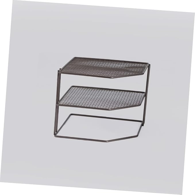 Luxshiny 1Pc Multi Functional Triangle Craft Kitchen Condiment Rack Black Storage Organizer for Clean and Organized Minimalist Design