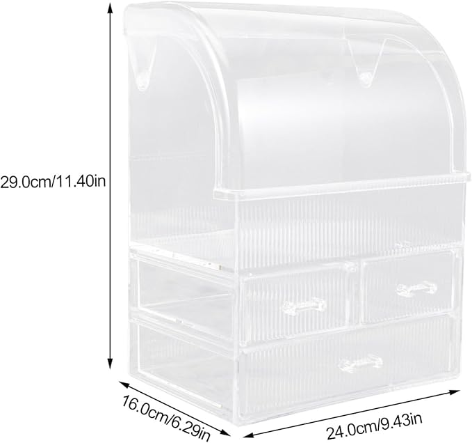 Acrylic Makeup Organizer with Drawers Large Capacity Desktop Storage Box for Cosmetics Stylish Design for Tidy Vanity Easy Access to Makeup Essentials and