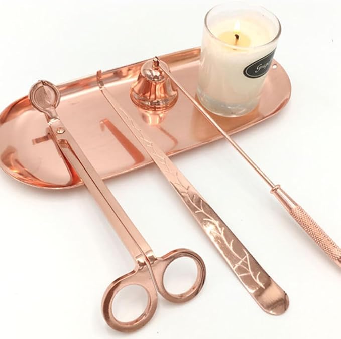 Luxshiny Minimalist Jewelry Tray for Vanity Metal Aromatherapy Tools Storage Plate Display Trinket Dish