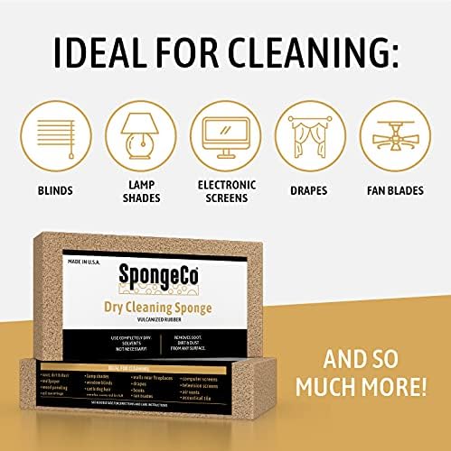 Dry Cleaning Soot Eraser Sponge - Pet Hair, Smoke, Soot, Dust and Dirt Remover - 3x6 Double, One Unit (6 Pack Double)
