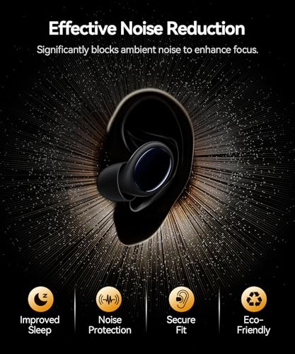 45dB Ear Plugs for Sleeping Noise Cancelling Ear Plugs for Noise Reduction & Snoring, Concerts, Earplugs for Sleep,Sider Sleepers Airplane, Silicone Earplugs Reusable Concert Ear P - Image 3