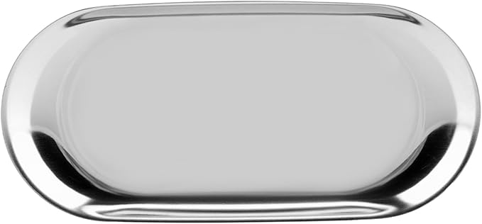 Rengue Nordic Style Stainless Steel Storage Tray, Soft Brass Finish, 9.1x3.7 Inches, Jewelry and Cosmetics Organizer for Home or Office Nordic Style Stainless Steel Storage Tray, Nan (L)