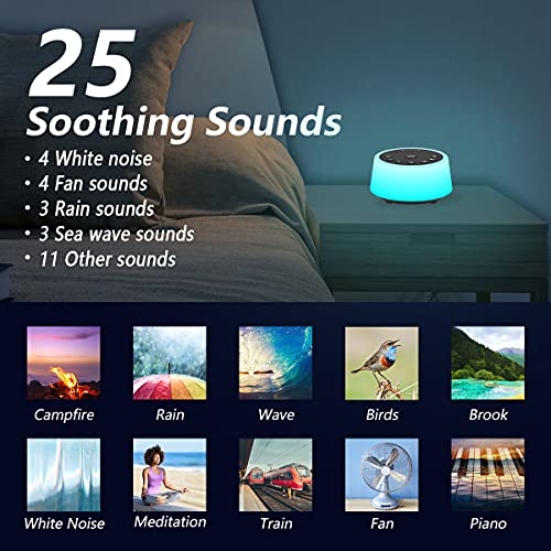 25-Sound White Noise Machine with 10-Color Night Light - Image 3