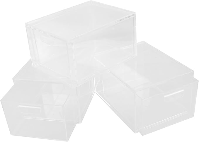 3pcs Stackable Drawer Organizer for Makeup Acrylic Storage Bins for Versatile Sundries Holder for Clean and Easy Access