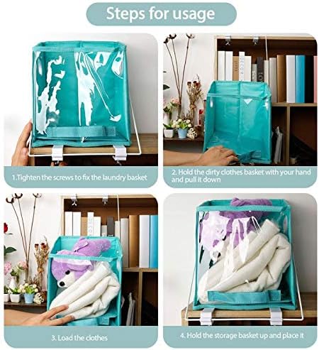 Arinda Closet Clothes Organizer Pull Down Shelf Basket Rotatable Retrieve Foldable with Clear Window Carry for Bedroom