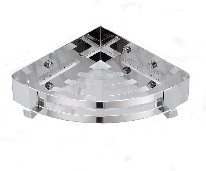 Stainless Steel Bathroom Caddy Storage Organizer Wall Mounted Kitchen Corner Shelf