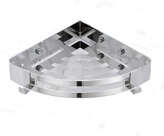 Stainless Steel Bathroom Caddy Storage Organizer Wall Mounted Kitchen Corner Shelf