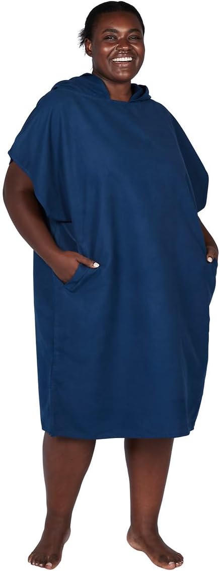 Dock & Bay Adult Poncho - Hooded Towel with Deep Pockets, Changing Robe - Quick Dry - Compact, Lightweight - Includes Bag