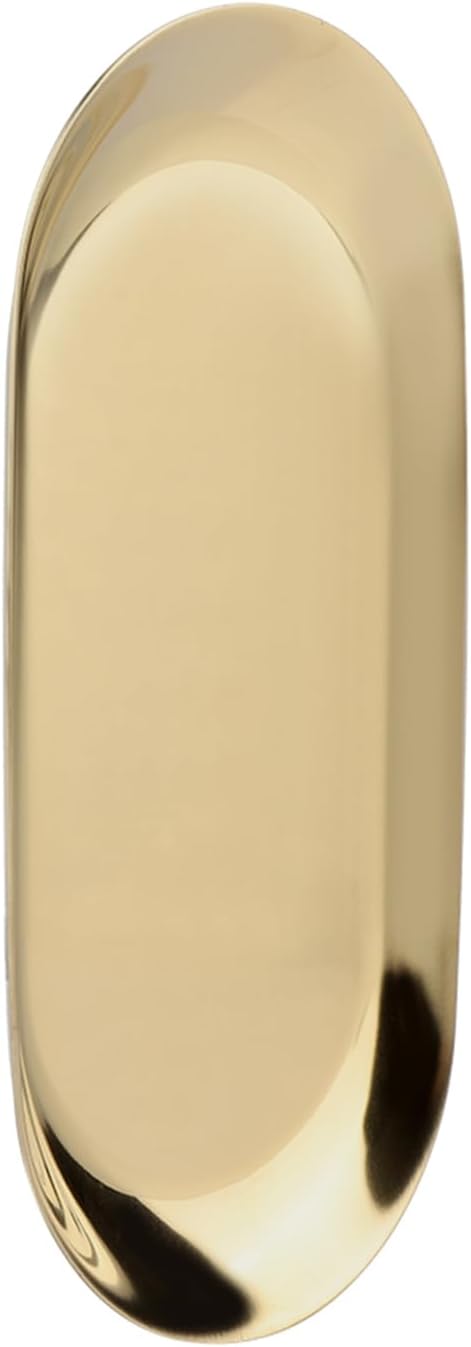 Rengue Nordic Style Stainless Steel Storage Tray, Soft Brass Finish, 9.1x3.7 Inches, Jewelry and Cosmetics Organizer for Home or Office Nordic Style Stainless Steel Storage Tray, Nan (S)