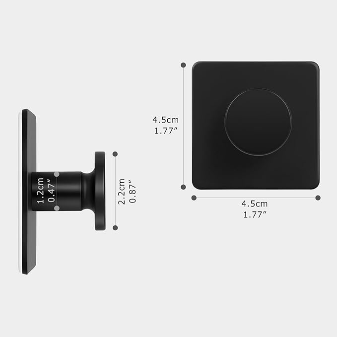 Modern Coat Hook Matte Black Self Adhesive Modern Wall Hook 4 Pack Stainless Steel Towel Hooks Round Utility Shower Towel Hanger for Home Storage Kitchen Bathroom