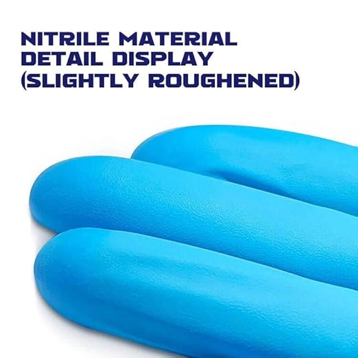 GMG SINCE1988 Disposable Nitrile Gloves, Powder-Free, Latex-Free Safety Glove for Cleaning, Food Handle, or Automotive(Large Size, 100 Pack)
