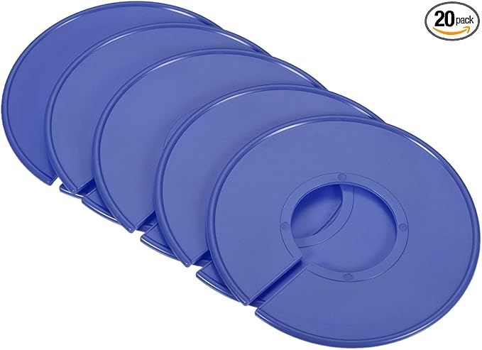PATIKIL Clothes Dividers 20 Pack Blank Clothing Rack Size Sorting Reusable Wardrobe Round Hanger Separator, Blue