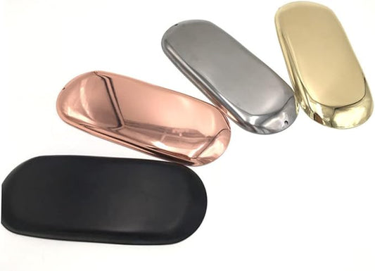 Luxshiny Minimalist Nordic Style Tray Versatile Jewelry Storage Plate Silver for Earrings and Necklaces Elegant Desktop Organizer for Home and Bedroom Use