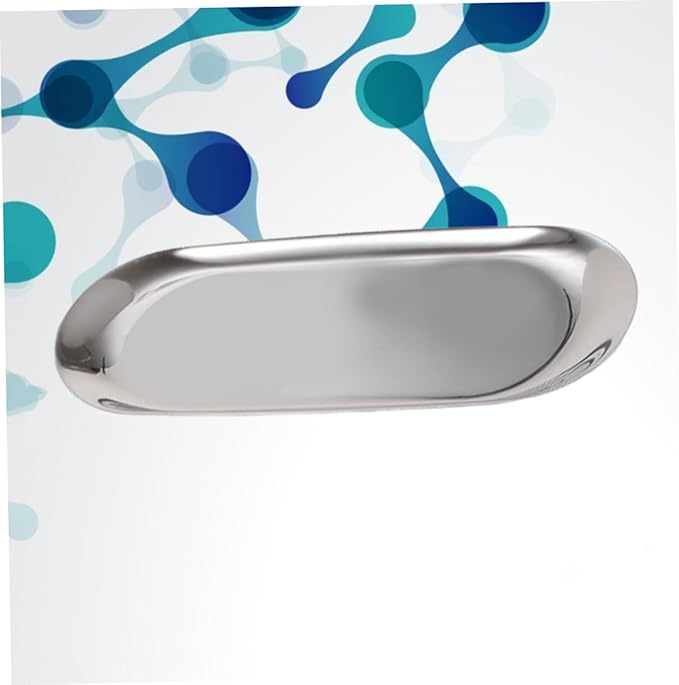 Aromatherapy Tools Tray Minimalist Nordic Style Storage Plate for Jewelry Rings Earrings Necklaces Design for Home Bedroom Organization Silver