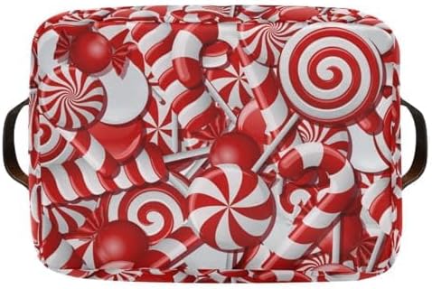 Christmas Candy Rectangular Storage Basket Organizer Bin Shelf Baskets For Clothes Gifts For Home Office Dorm