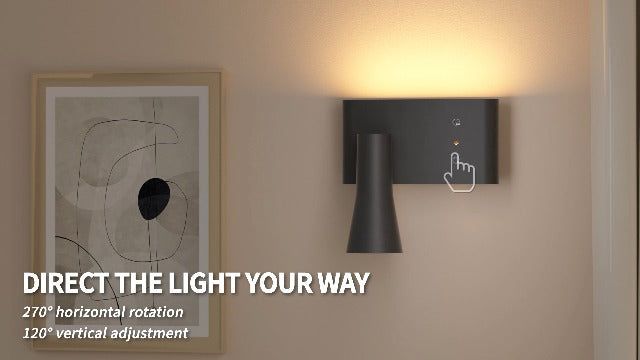 Wall Sconce Battery Operated Reading Lights, 10000mAh Rechargeable Wireless LED Wall Lights, 3 Color Temperatures Dimmable Bedside Lamps for Bedroom Living Room, 1 Pack - Image 8