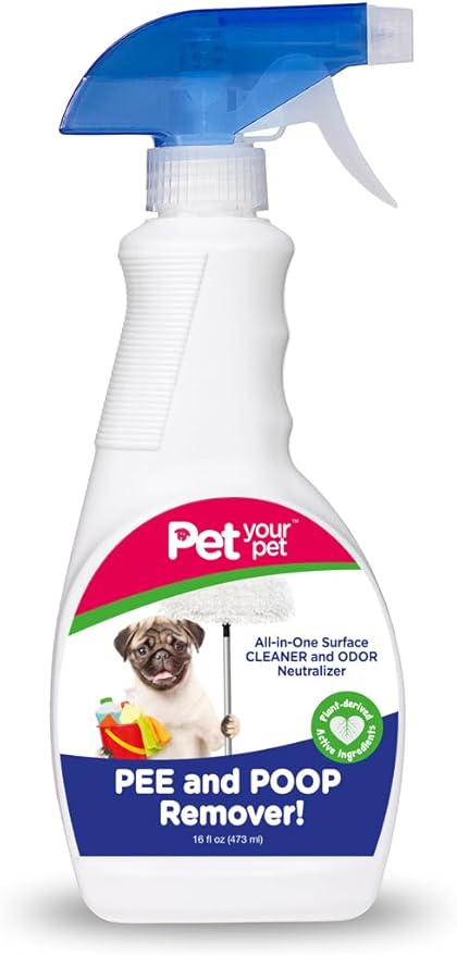 Dog Pee and Poop Remover – All-in-One Pet Stain and Odor Remover with Plant-Derived Ingredients – Stain and Odor Removers for Upholstery, Carpets & Hard Floors