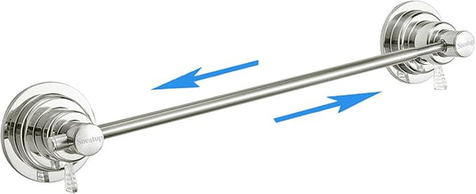 Suction Cup Extendable 17-29" Stainless Steel Towel Bar (Brushed Nickel)