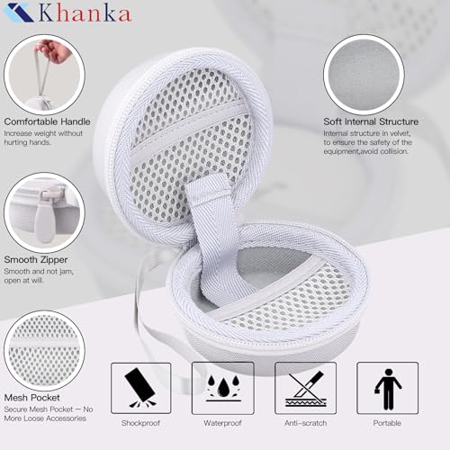 khanka Hard Travel Case for Anker Soundcore Sleep A30/A20 Earbuds,White - Image 6
