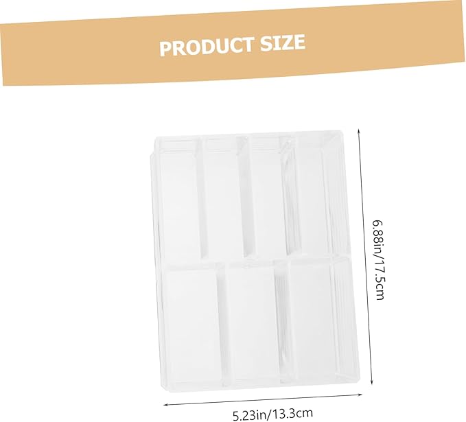 Cabilock 2pcs Acrylic Cosmetic Organizer Box Removable Makeup Storage Holder for Desktop Multi-Grid Design for Easy Access and Organization