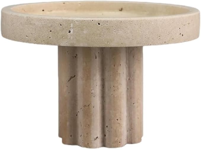 Modern Marble Tray Set - Minimalist Home Decor for entryway, Hotel, Showroom - Geometric Marble Storage Bowl for Essentials and Decorations(Beige15)