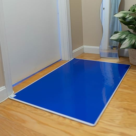 PAD ‘N PROTECT Reusable White Base Plate/Frame for Blue Sticky Mats, Tacky Mats, 25” x 27”, Anti-Slip Backing, Include 1 30-Layer Blue Sticky Mat 24” x 36”