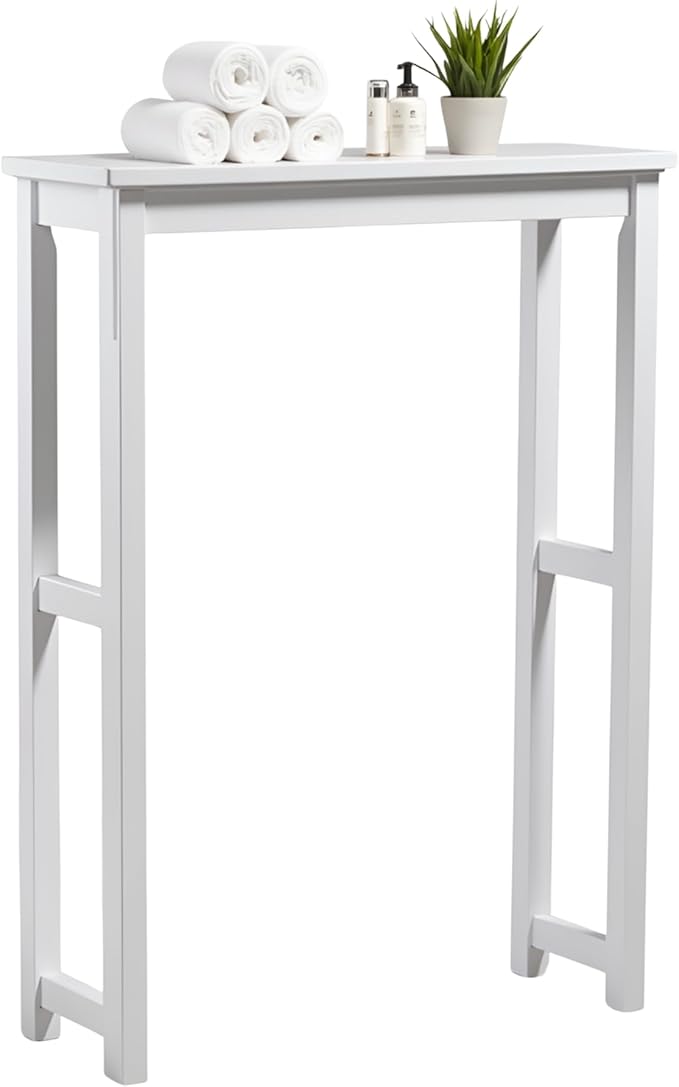 Alaterre Furniture Dorset Over-The-Toilet Storage Shelf – 27" W x 37" H Space Saver Rack with Single Open Shelf for Towels & Toiletries – Minimalist Modern Design & Easy Assembly Bathroom Organizer
