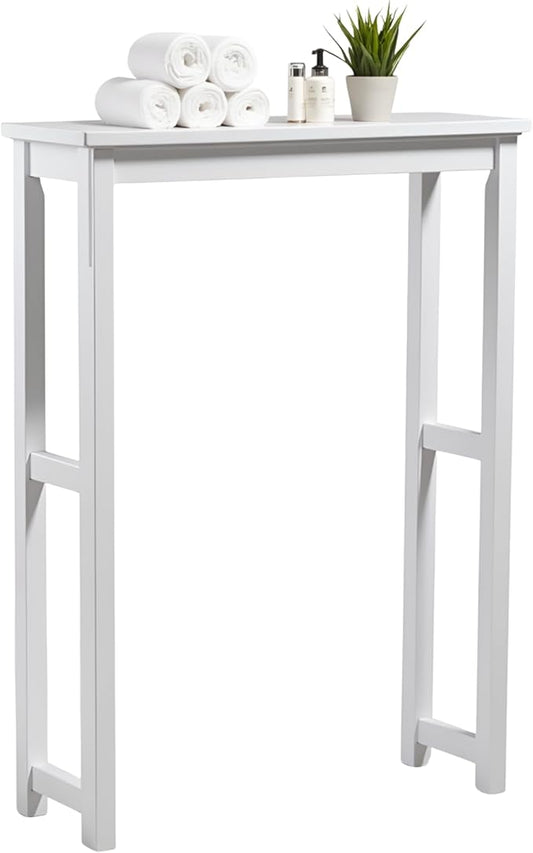 Alaterre Furniture Dorset Over-The-Toilet Storage Shelf – 27" W x 37" H Space Saver Rack with Single Open Shelf for Towels & Toiletries – Minimalist Modern Design & Easy Assembly Bathroom Organizer