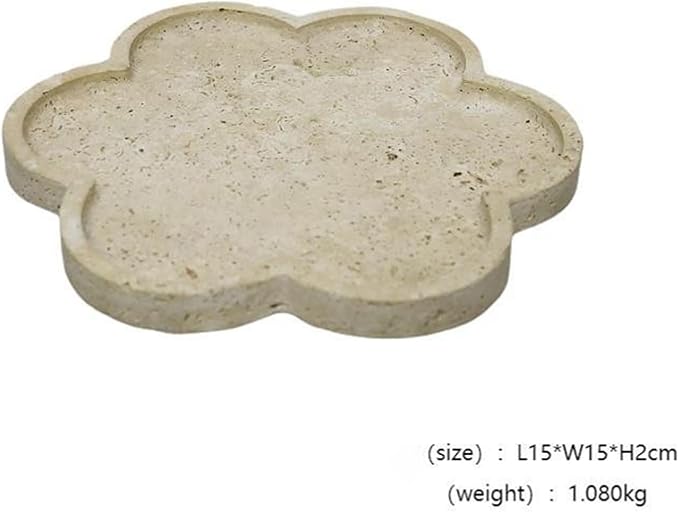 Modern Marble Tray Set - Minimalist Home Decor for entryway, Hotel, Showroom - Geometric Marble Storage Bowl for Essentials and Decorations(Beige22)