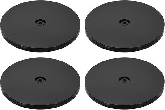 uxcell 4Pack Acrylic Lazy Susan Turntable, 7" Spinner Lazy Susan Turntable Organizer, Acrylic Ball Bearing Rotating Tray for Pantry Spice Rack Decorating, Black