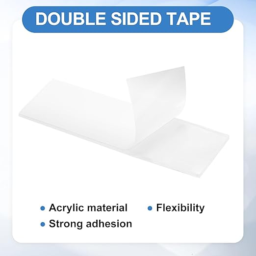 uxcell 10Pcs Double Sided Adhesive Pads, 4.72" x 1.18" Clear Removable Heavy Duty Mounting Tape Picture Hanging Sticky Adhesive Pad for Wall, Poster Picture, DIY Craft