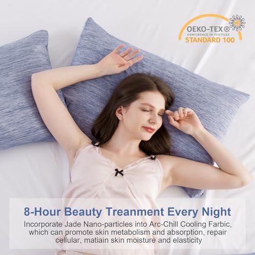 Elegear Cooling Pillow Cases for Hot Sleepers, Set of 2 - Image 7