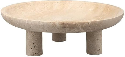 Modern Marble Tray Set - Minimalist Home Decor for entryway, Hotel, Showroom - Geometric Marble Storage Bowl for Essentials and Decorations(Beige14)
