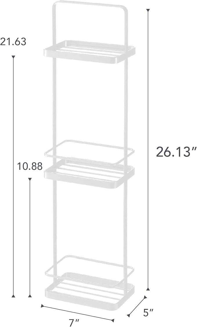 YAMAZAKI Home Tower Bath Rack - Bathroom Shower Storage Holder, Caddy Shelf Organizer - Large, 26" - Steel -