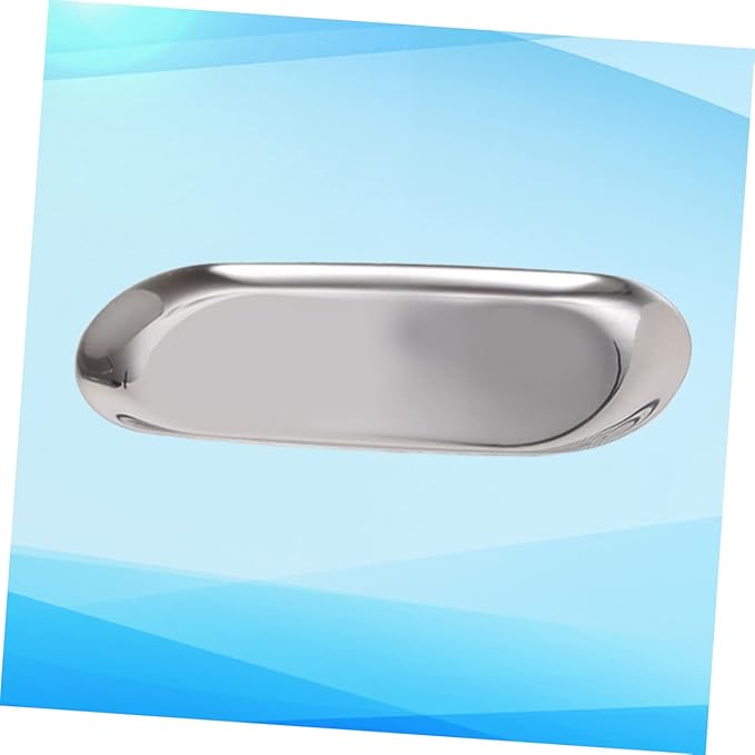 Alipis Tools Tray Nordic Style Jewelry Storage Plate Minimalist Silver Storage Tray for Home Bedroom Versatile Organizer for Necklaces and Earrings