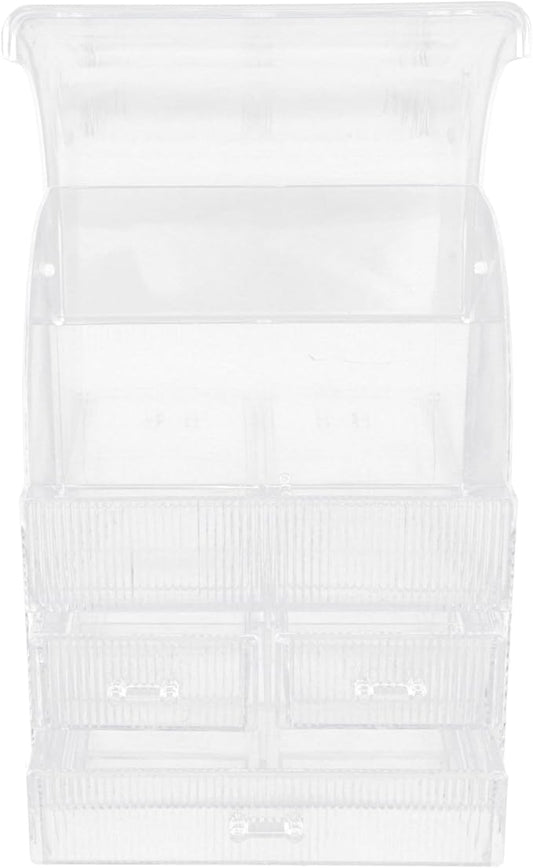 Acrylic Makeup Organizer with Drawers Large Capacity Desktop Storage Box for Cosmetics Stylish Design for Tidy Vanity Easy Access to Makeup Essentials and