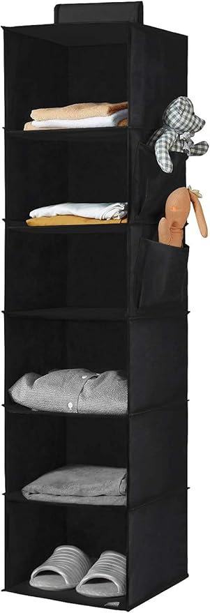 YOUDENOVA 6-Shelf Hanging Closet Organizer, 3-Shelf Closet Hanging Storage Shelves