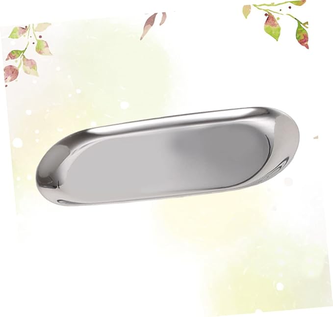 Aromatherapy Tools Tray Minimalist Nordic Style Storage Plate for Jewelry Rings Earrings Necklaces Design for Home Bedroom Organization Silver